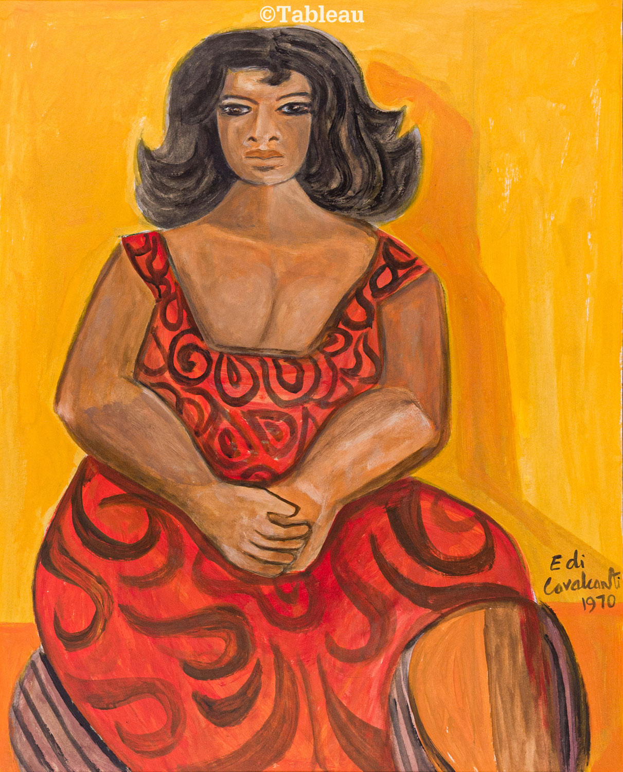 Emiliano di Cavalcanti - Mulata de vermelho