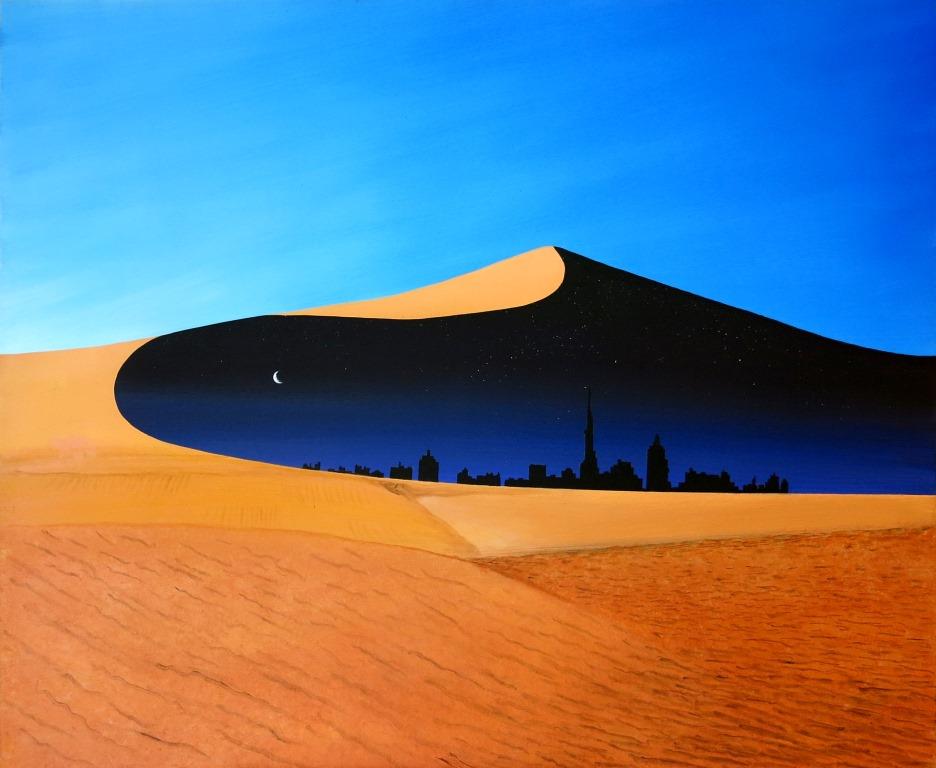 Antonio Peticov - A Night in a Arabian Desert