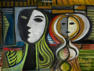 Emiliano di Cavalcanti - Duas figuras femininas