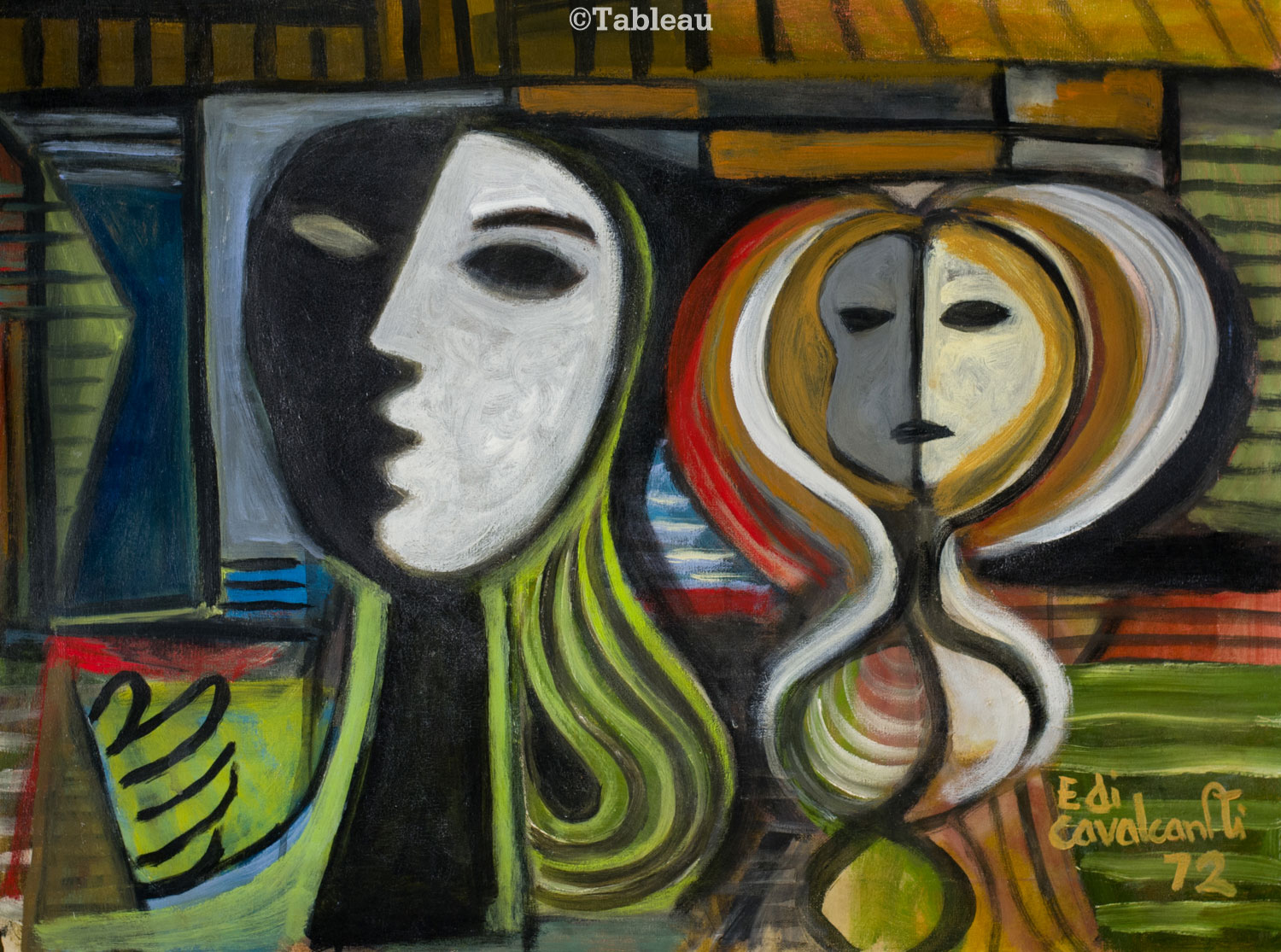Emiliano di Cavalcanti - Duas figuras femininas
