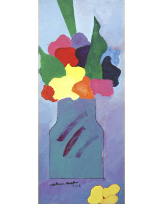 Aldemir Martins - Vaso azul com flores