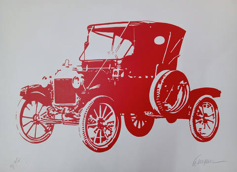Carro antigo vermelho