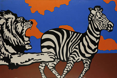 O leão e a zebra
