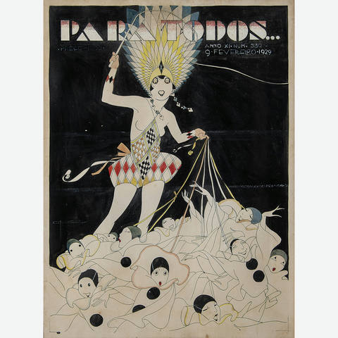 Ilustração para a capa da revista “Para Todos”. Edição de 09 de fevereiro de
