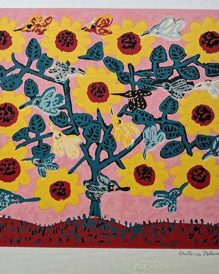 Antonio Poteiro - Girassóis e Pássaros