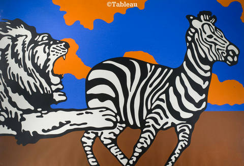 O leão e a zebra