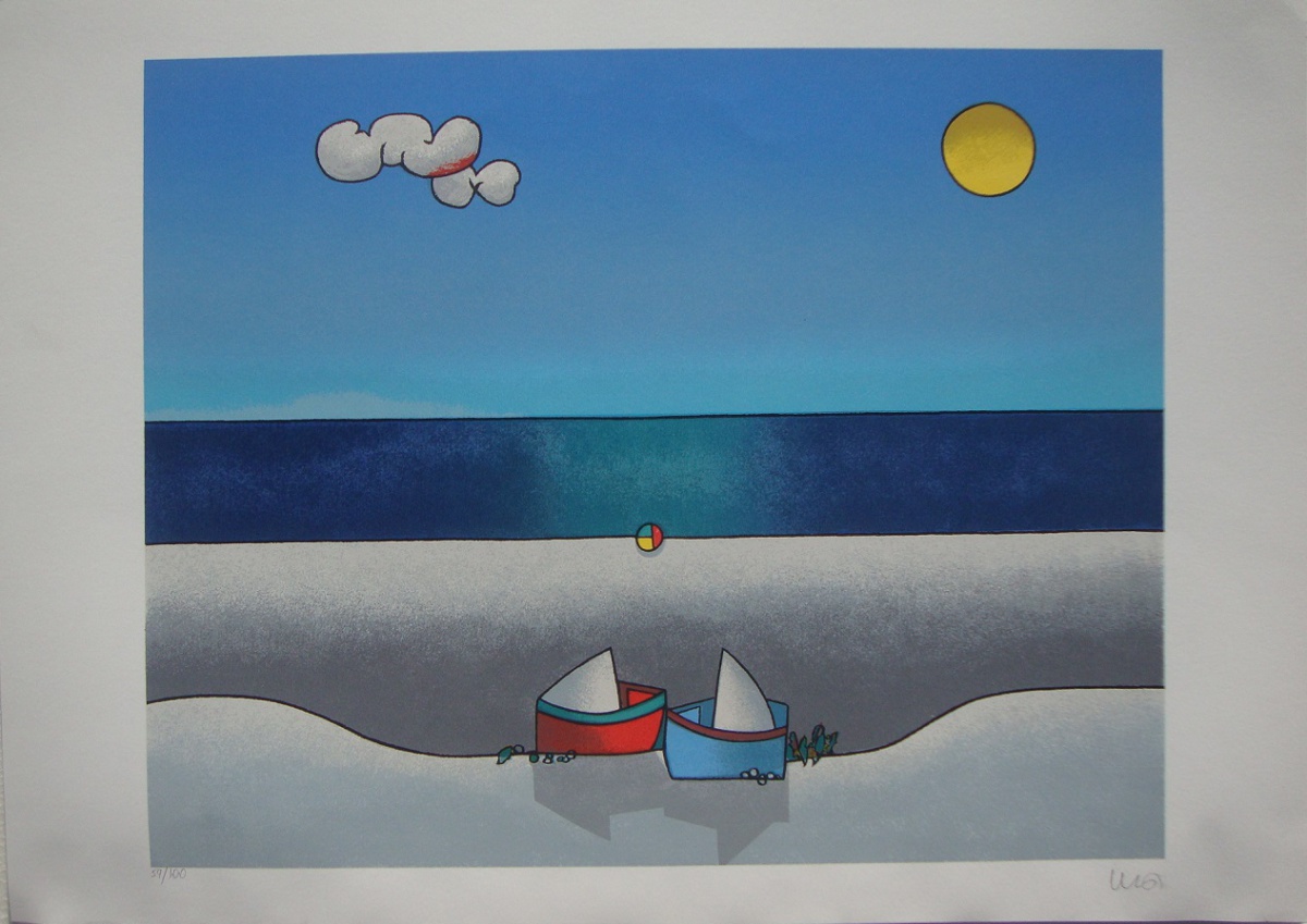 Inos Corradin - Paisagem com barcos