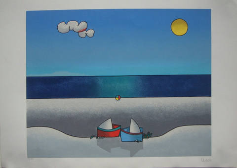 Paisagem com barcos