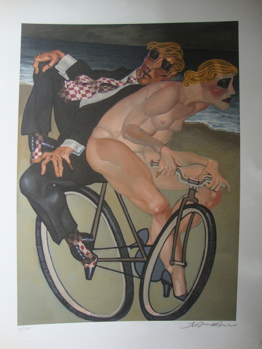 Casal na bicicleta