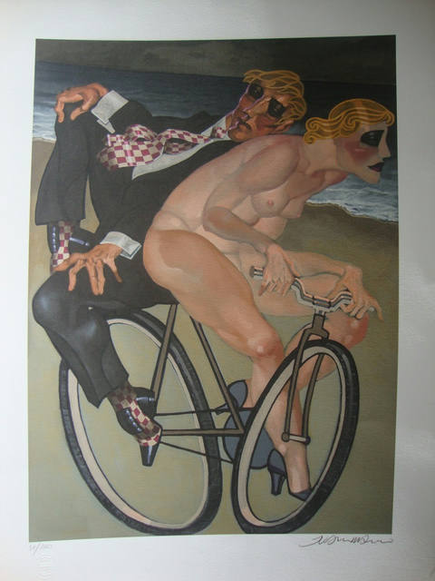 Casal na bicicleta