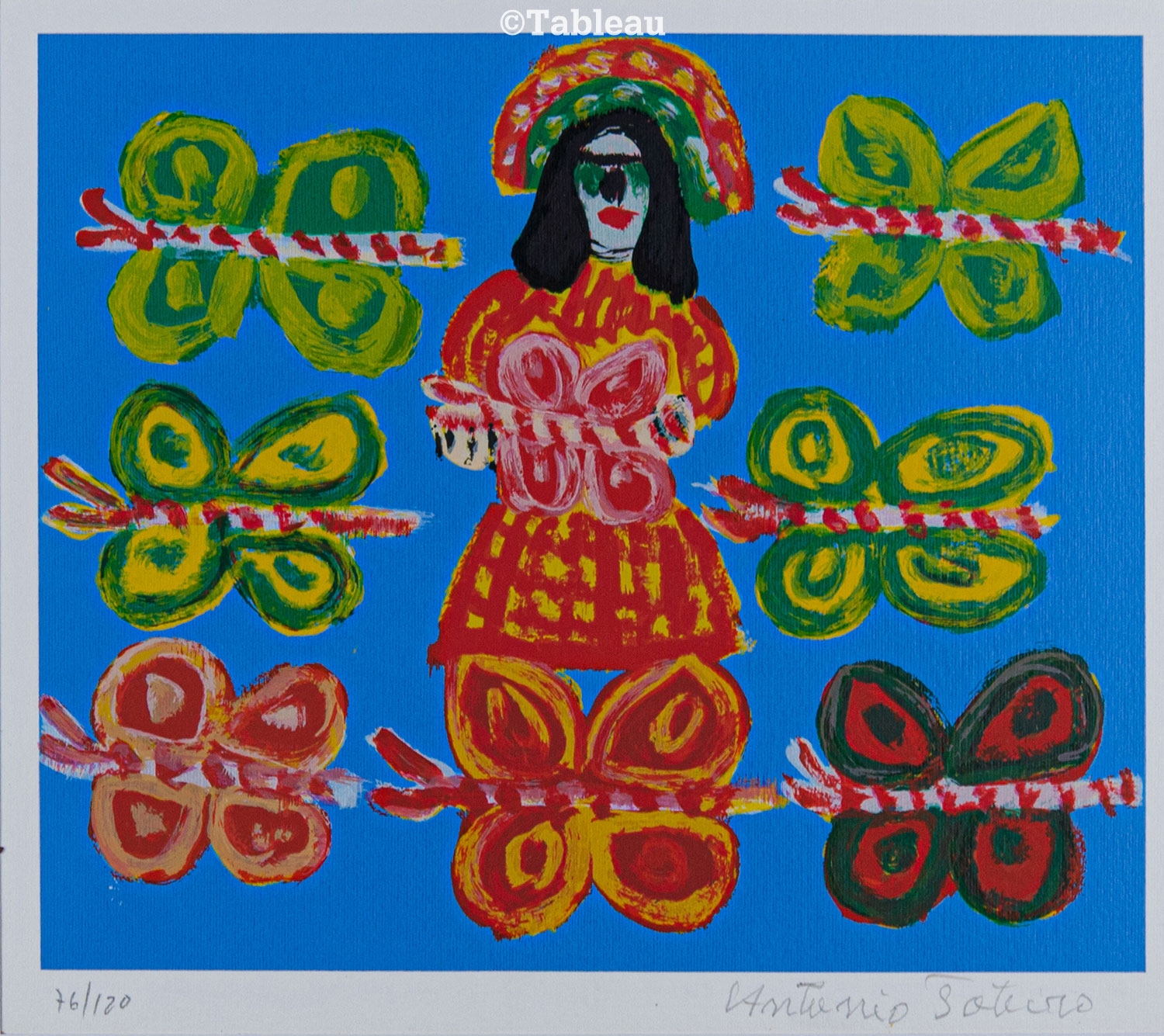 Antonio Poteiro - Figura e borboletas