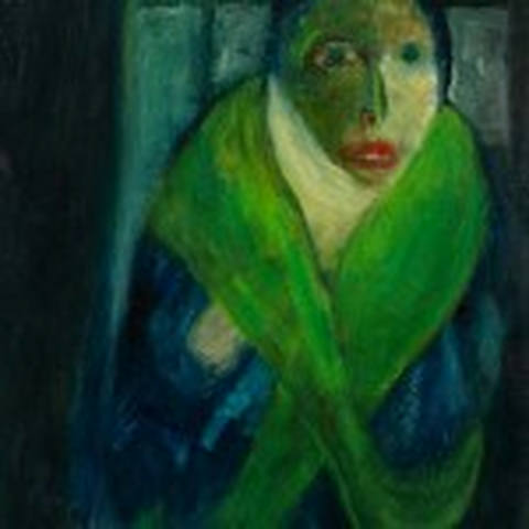 Figura com Manto Verde