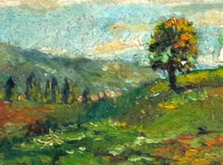 Aldo Bonadei - Paisagem com Árvores