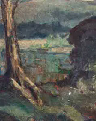 Manoel Santiago - Paisagem com Árvores