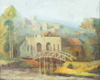 Aldo Bonadei - Paisagem com Casarios