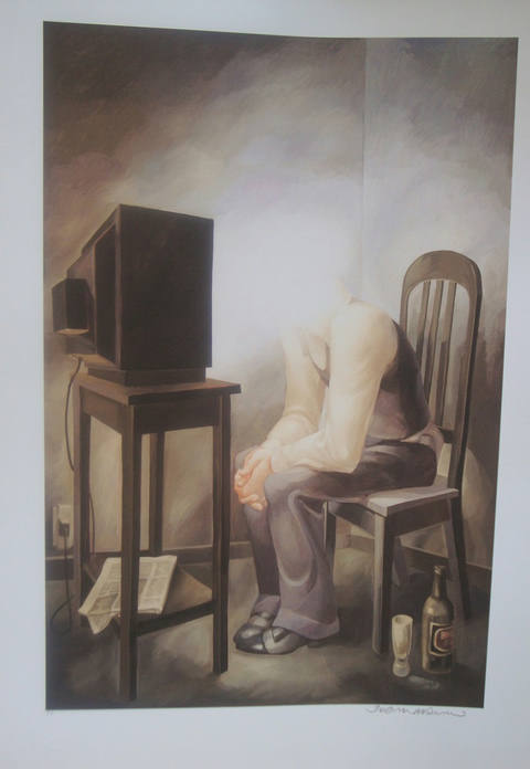 A tv