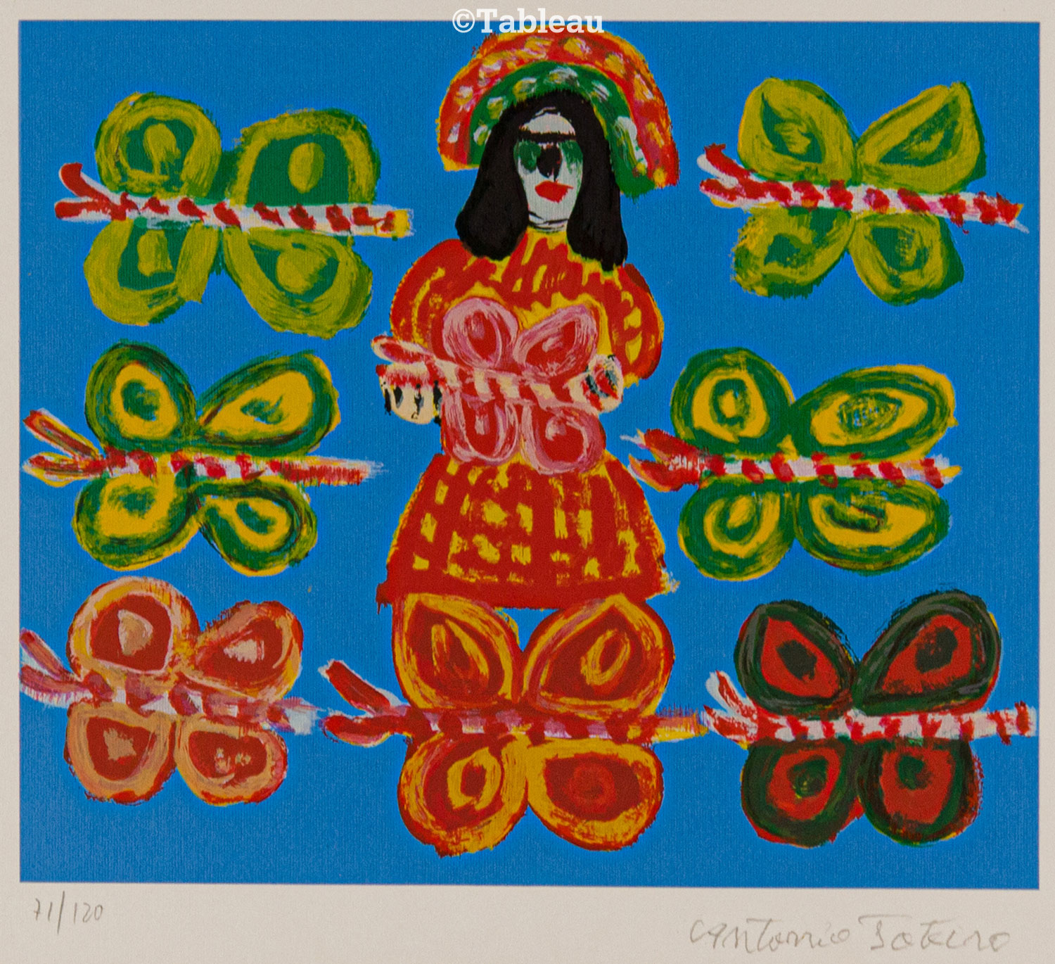 Antonio Poteiro - Figura e borboletas