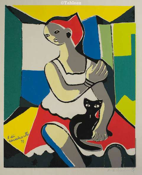 Mulata com gato