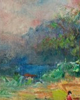 Manoel Santiago - Paisagem com Figura