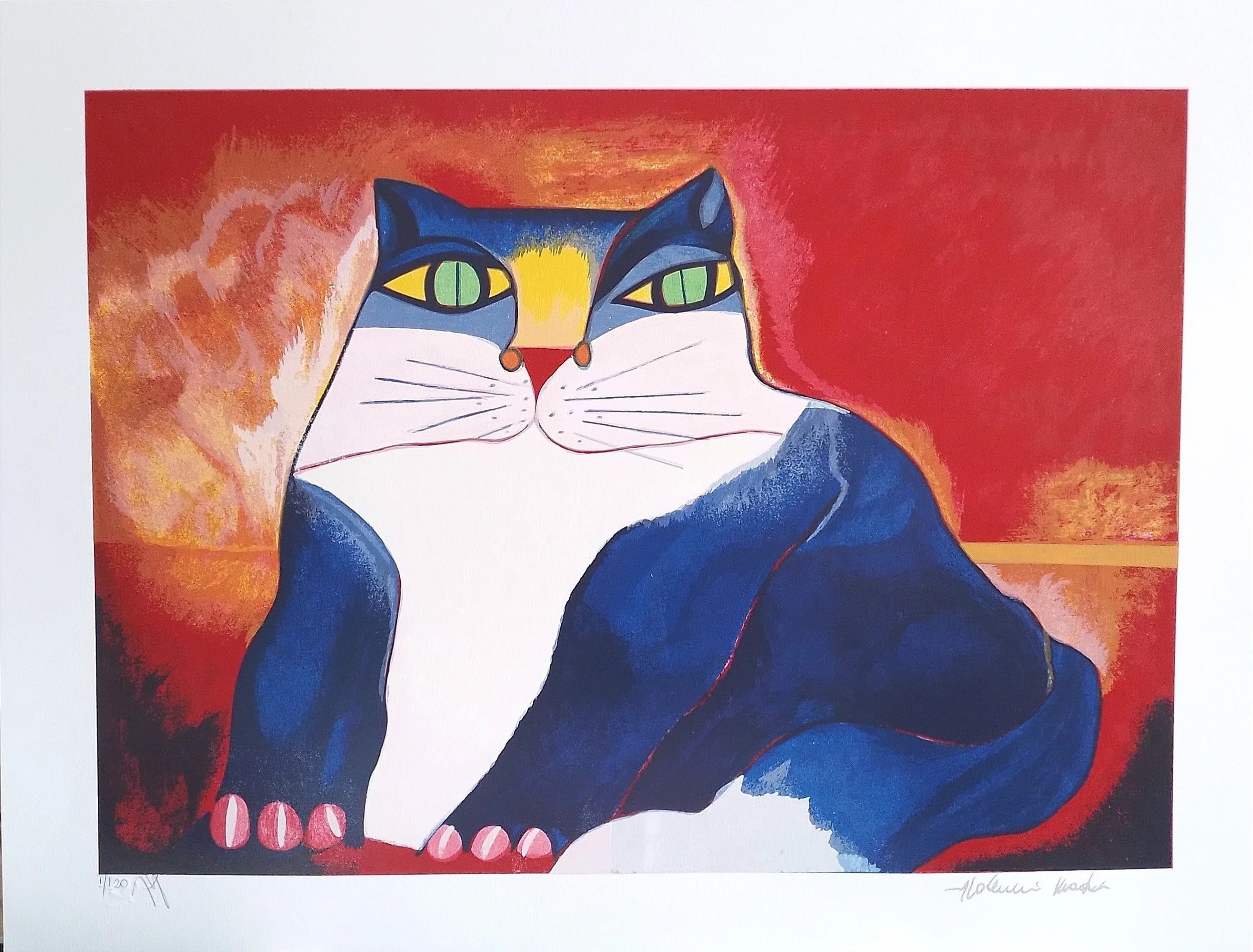 Gato Fundo Vermelho