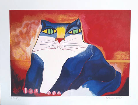 Gato Fundo Vermelho