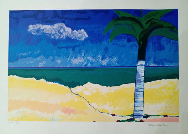 Aldemir Martins - Paisagem com coqueiro