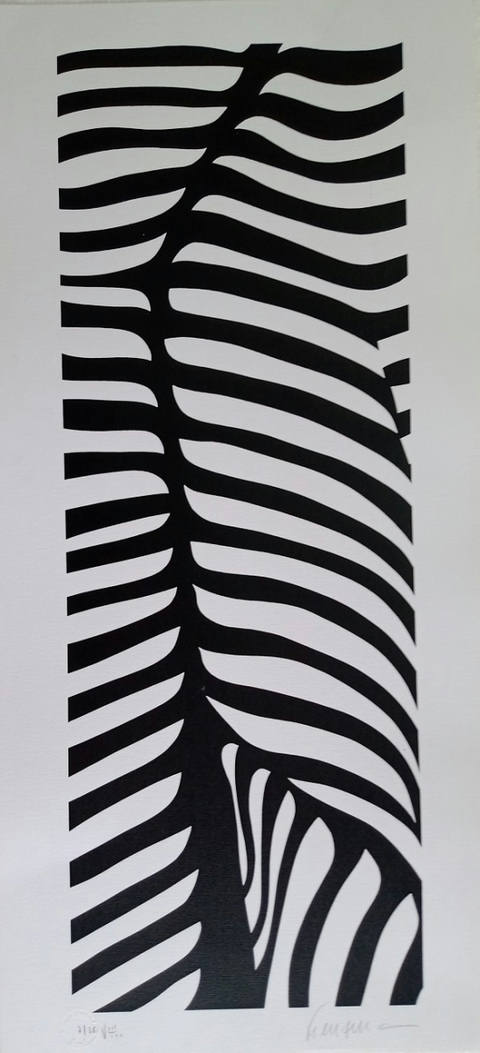 Abstrato em preto e branco