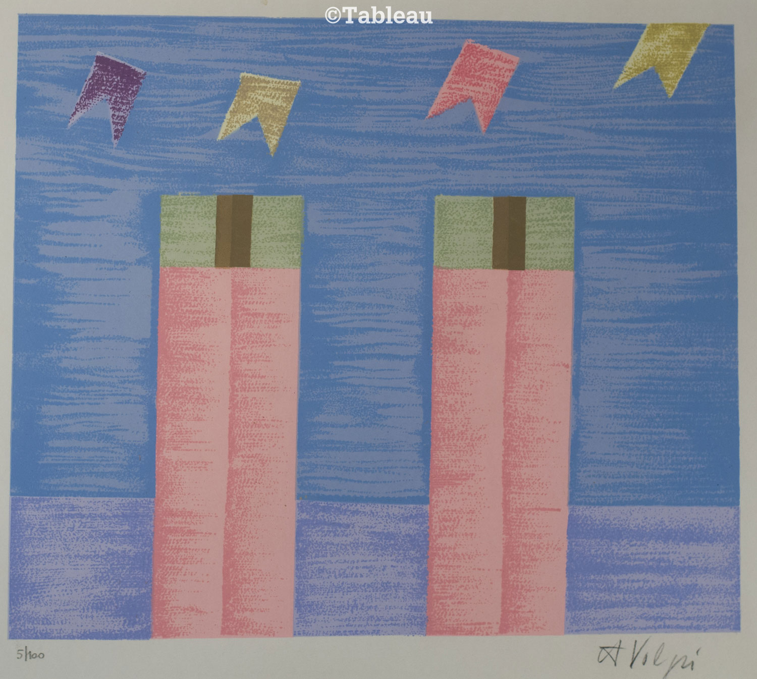 Alfredo Volpi - Fachada e bandeiras