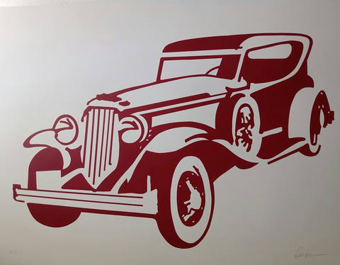 Carro antigo vermelho