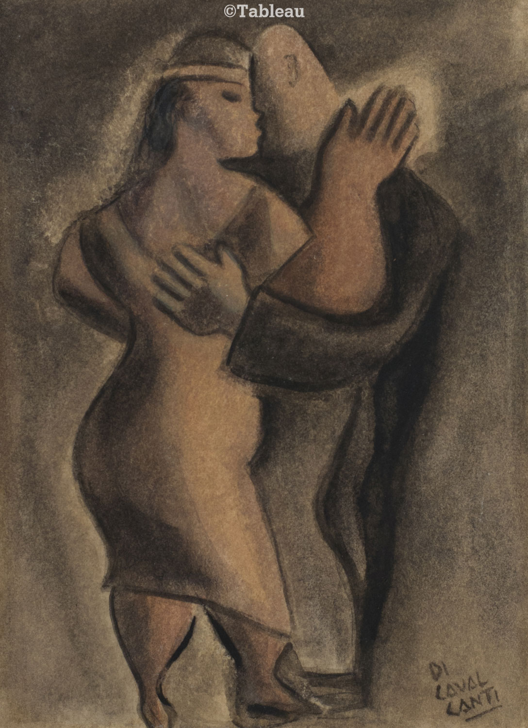 Emiliano di Cavalcanti - Casal dançando