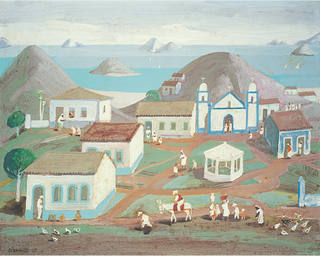 Fulvio Pennacchi - Aldeia com Figuras