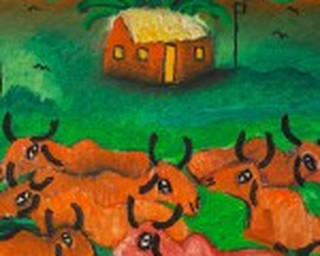José Antônio da Silva - Bois Descansando na Fazenda