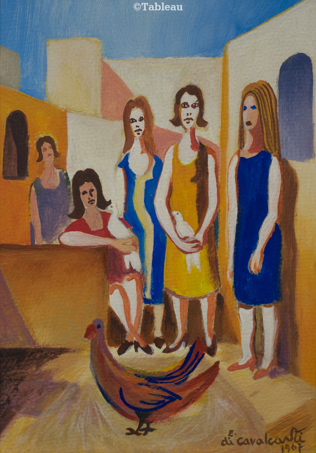 Emiliano di Cavalcanti - Mulheres e pássaros