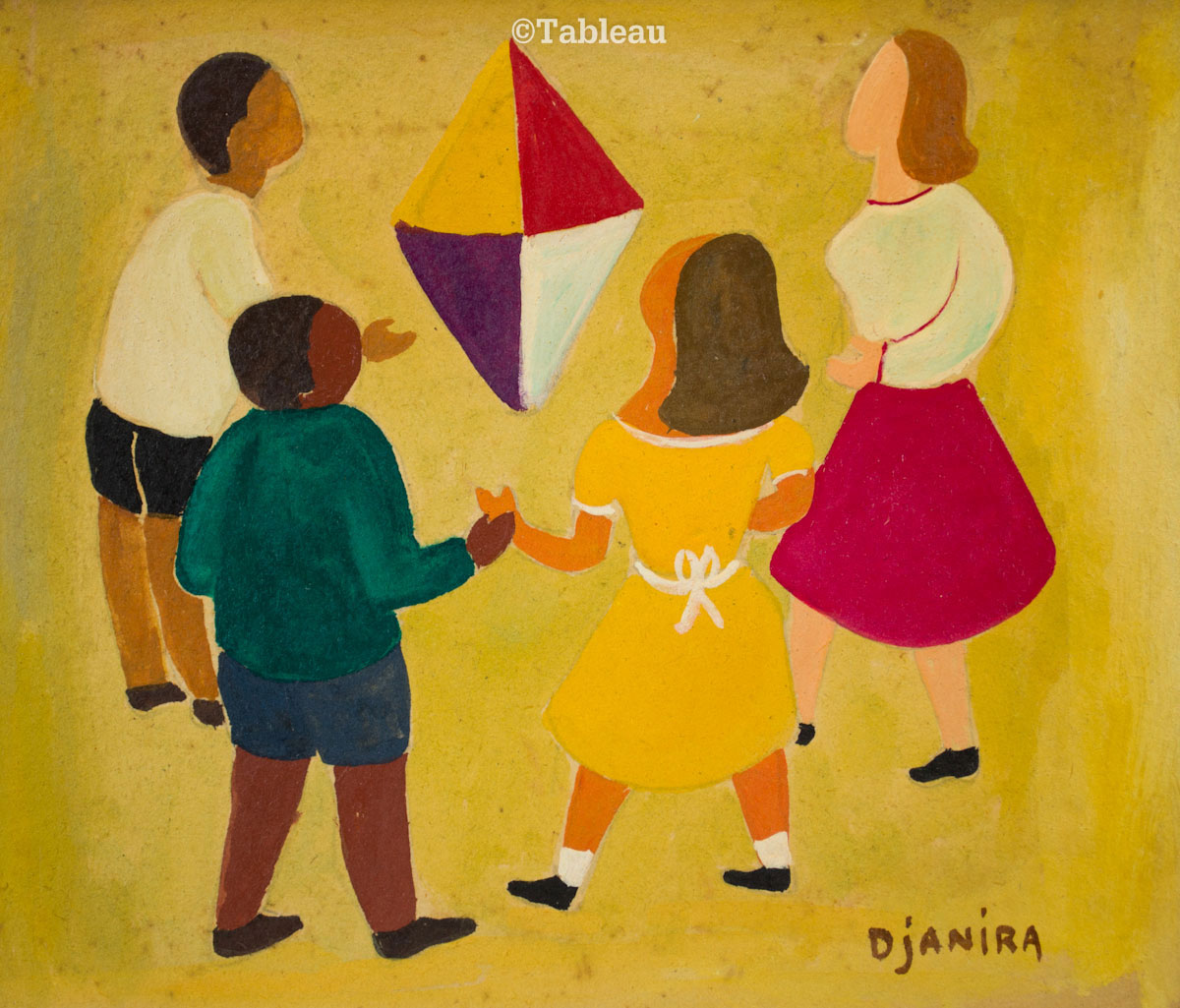 Crianças soltando balão