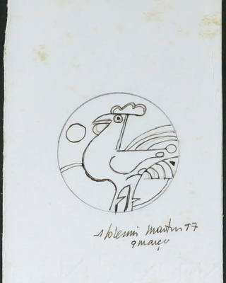 Aldemir Martins - Galo - Estudo