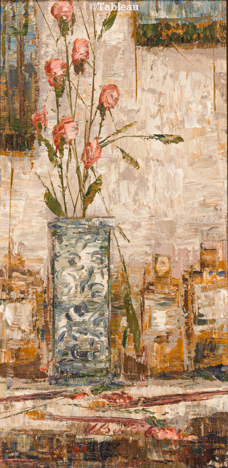 Rosas no atelier