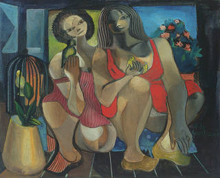 Emiliano di Cavalcanti - Mulheres com pássaros