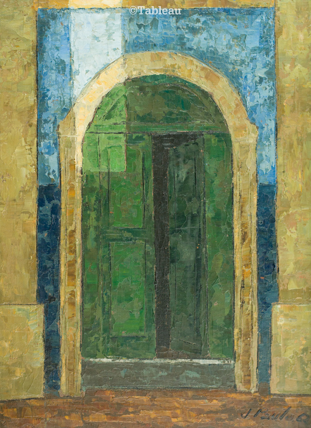 Portal barroco verde