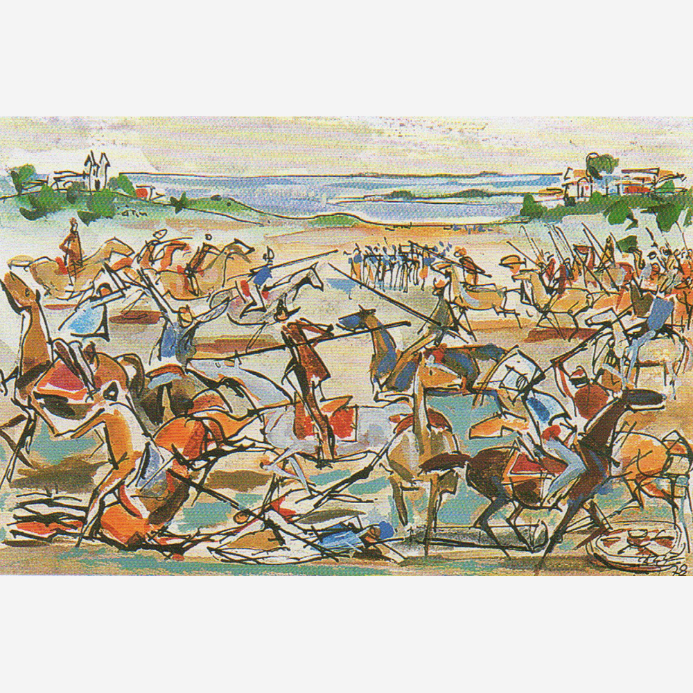 Carybé - Cena da Batalha de Pirajá ( projeto para mural)