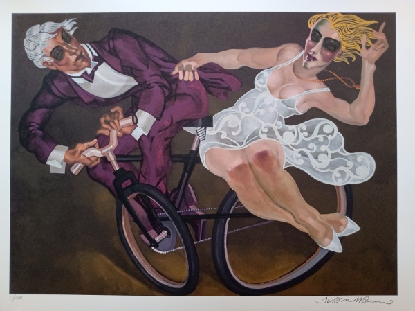 Casal na bicicleta