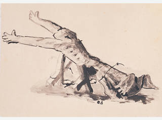 Bruno Giorgi - Estudo para a escultura Resistência. Arezzo, Itália, 1943)