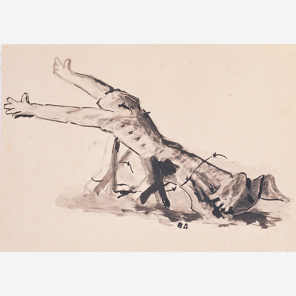 Bruno Giorgi - Estudo para a escultura Resistência. Arezzo, Itália, 1943)