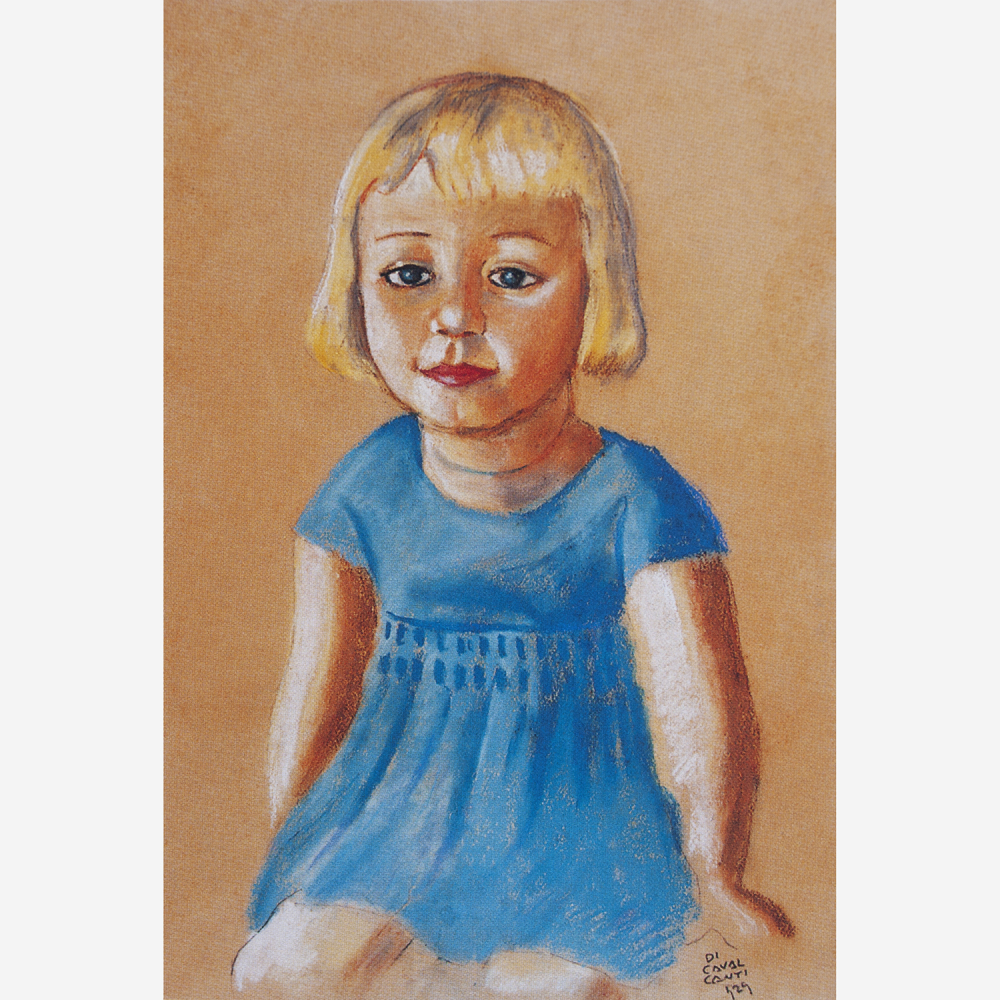 Emiliano di Cavalcanti - Menina de Vestido Azul