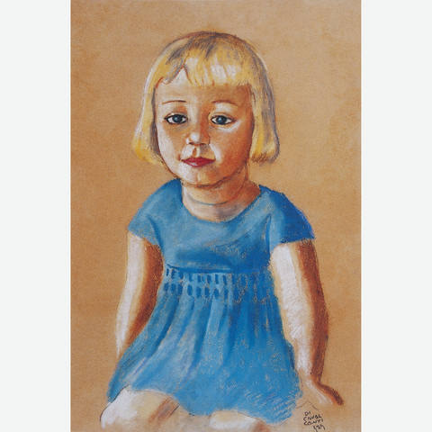 Menina de Vestido Azul