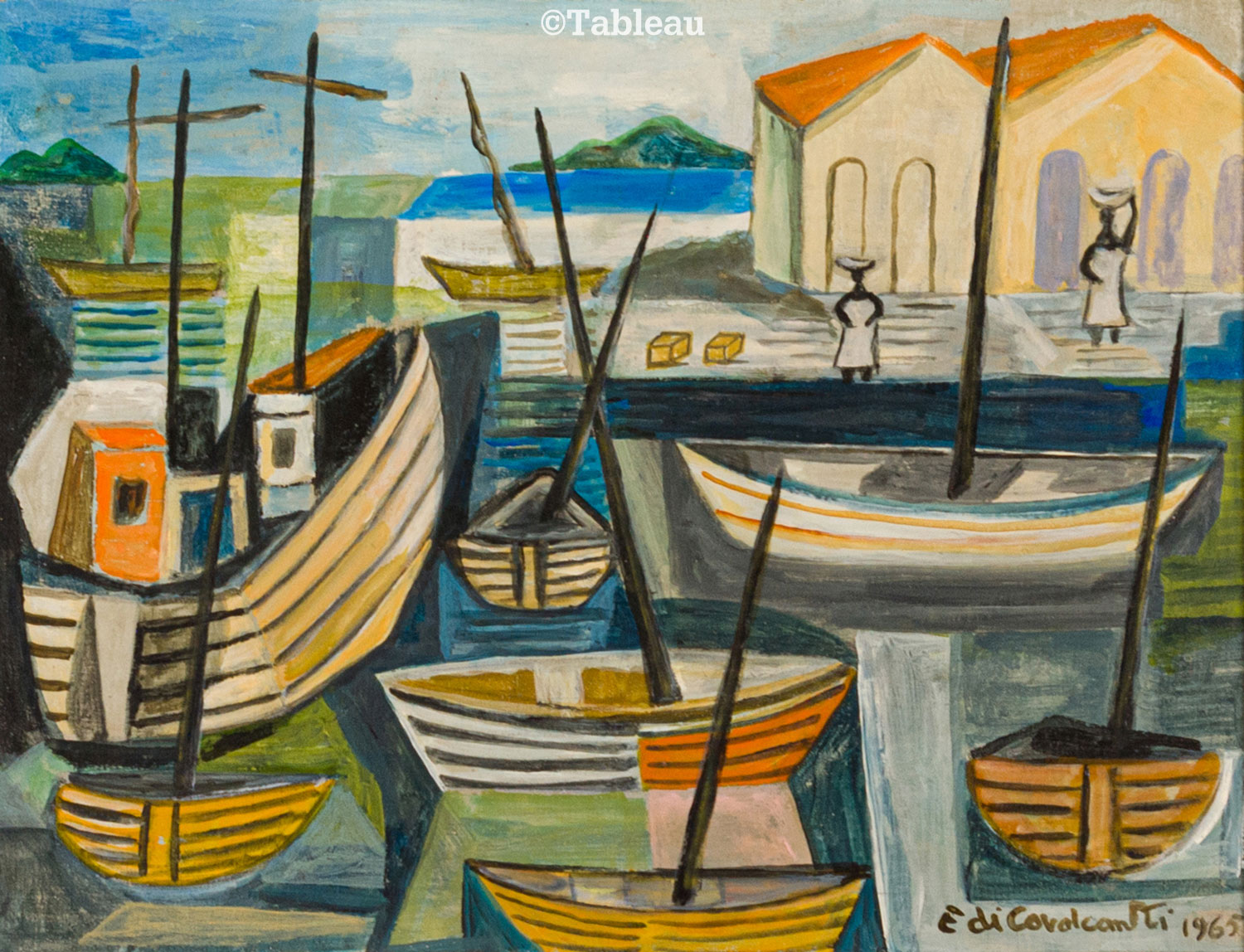 Paisagem com barcos