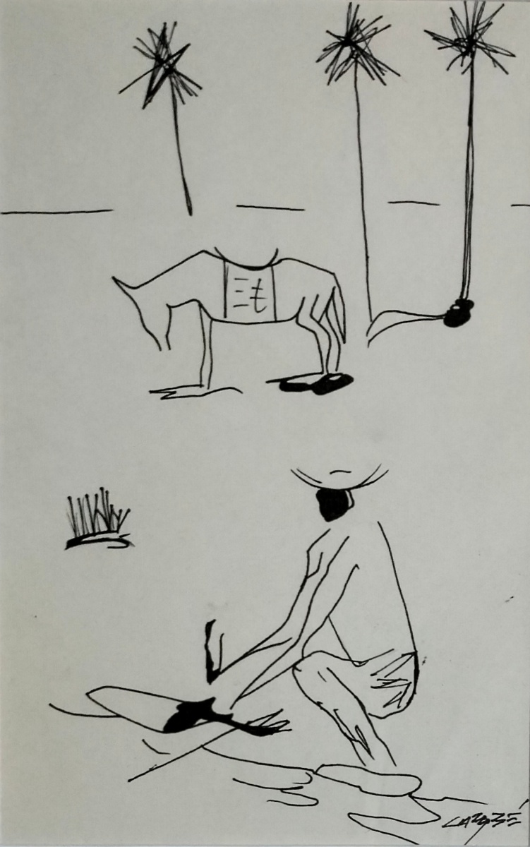 Carybé - Figura com Cavalo