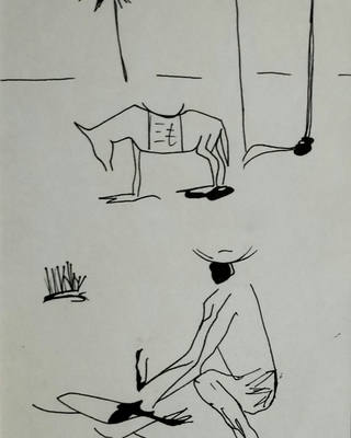 Carybé - Figura com Cavalo