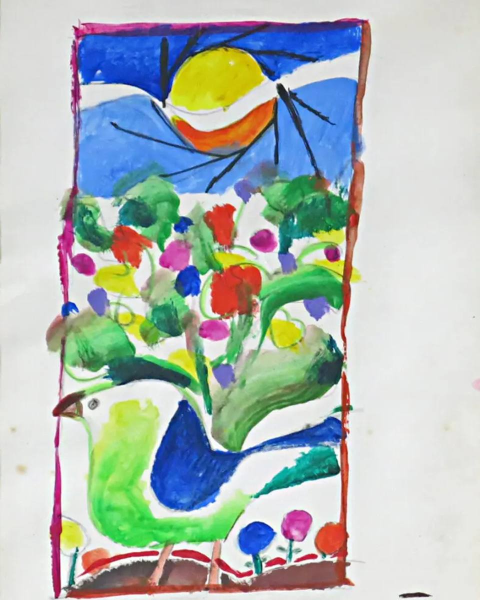 Aldemir Martins - Pássaro com sol - Dec. 70