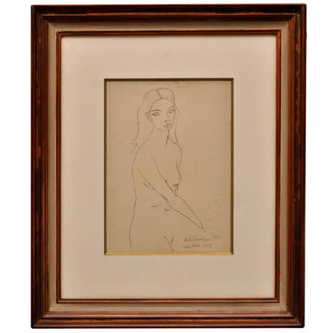 Figura Feminina Nua em Pose