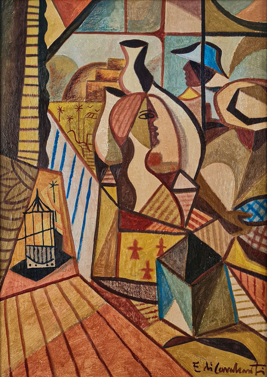 Emiliano di Cavalcanti - Composição e figuras